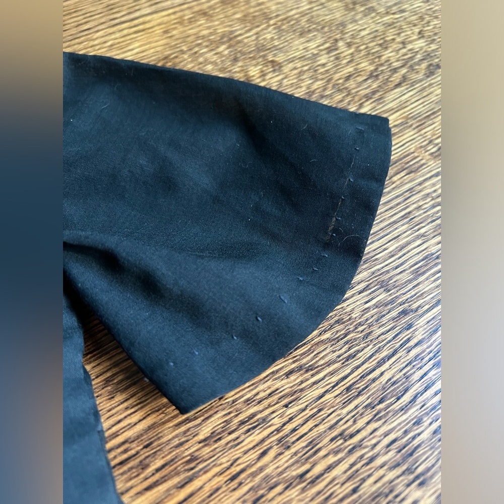 Handmade Cotton Swing Dress, Black Ruffled Fit and Flare Cottagecore Dress - Picture 7 of 10